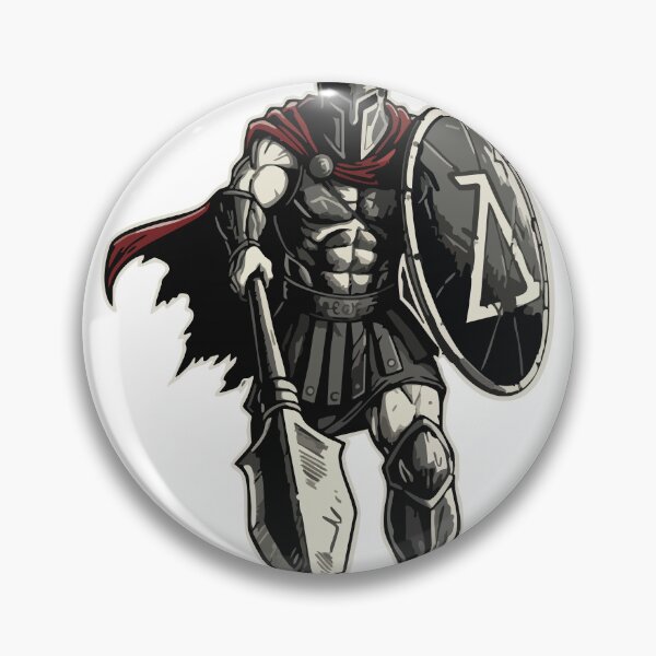 Item preview, Spartan Veteran Combat Spear Shield Mascot designed and sold by PixelStudioBe.