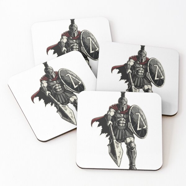 Item preview, Spartan Veteran Combat Spear Shield Mascot designed and sold by PixelStudioBe.