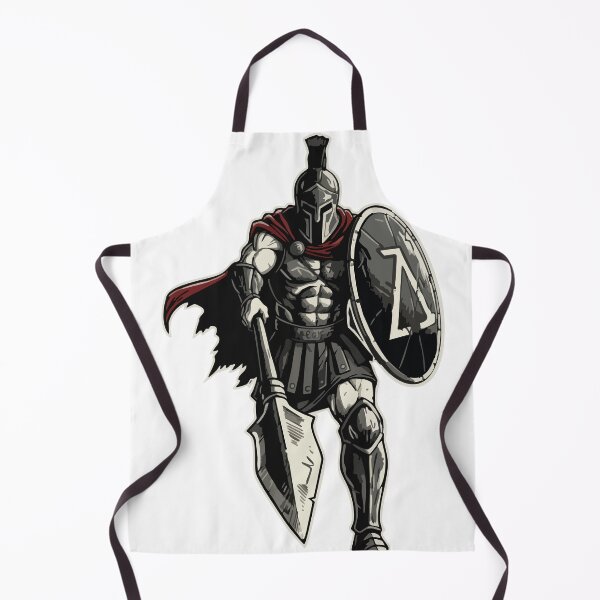 Item preview, Spartan Veteran Combat Spear Shield Mascot designed and sold by PixelStudioBe.