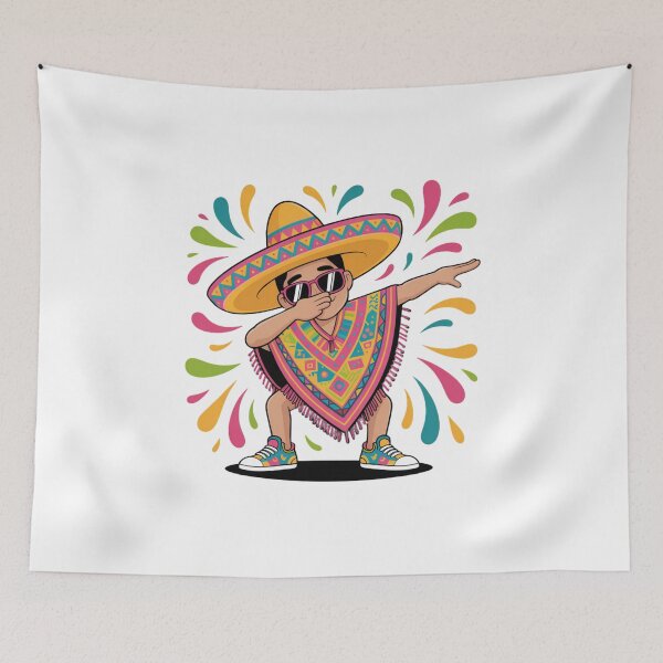 Item preview, Cinco De Mayo Dab Sombrero Poncho Mexican Fiesta Celebration designed and sold by CORJIDOG-ART.