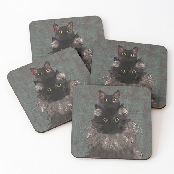 Item preview, Black cat stack atop black cat designed and sold by LesbianMastermind.