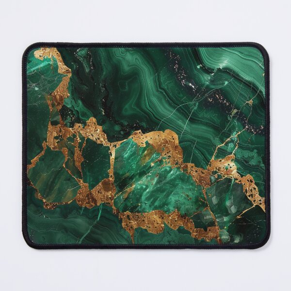 Item preview, Emerald Marble with Gold Veins – Luxurious Green Gold Mineral Aesthetic Art designed and sold by CosmicGlyph.