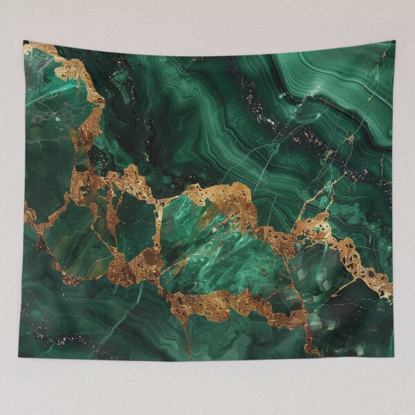 Item preview, Emerald Marble with Gold Veins – Luxurious Green Gold Mineral Aesthetic Art designed and sold by CosmicGlyph.