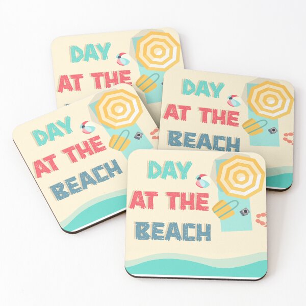 Item preview, Day at the Beach Summer Vacation Flat Illustration Art designed and sold by PixelWaveBD.