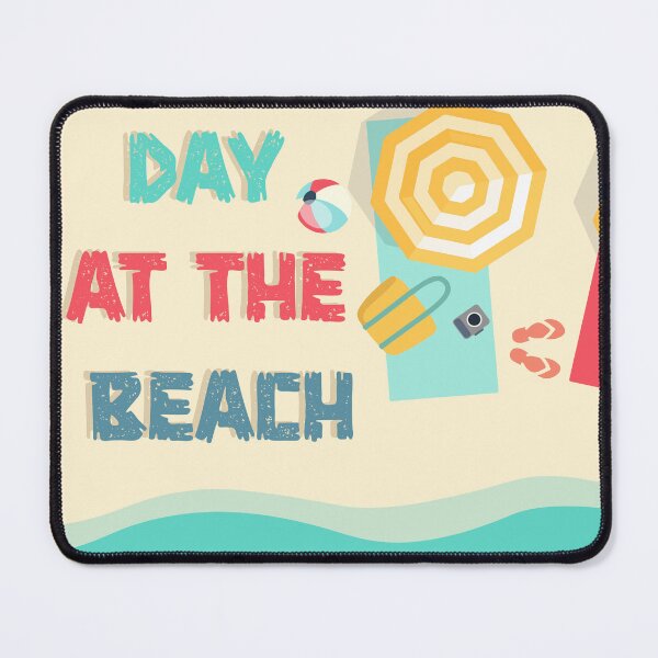 Item preview, Day at the Beach Summer Vacation Flat Illustration Art designed and sold by PixelWaveBD.