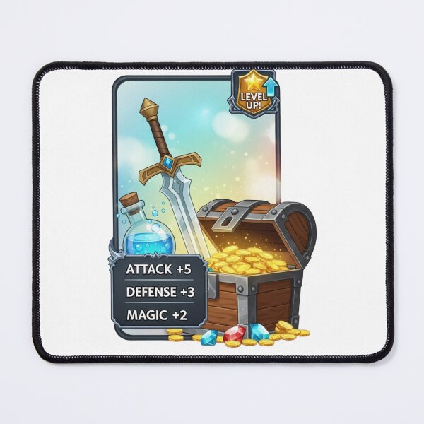 Item preview,  RPG Loot Chest Level Up Gamer Art designed and sold by Dzblack.
