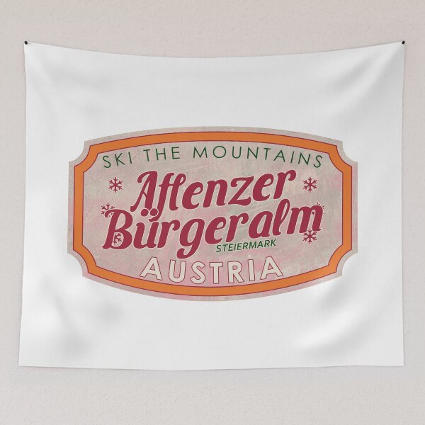 Item preview, Aflenzer Bürgeralm, Austria, Steiermark, Ski, textured skiing badge designed and sold by Wanderful-roads.