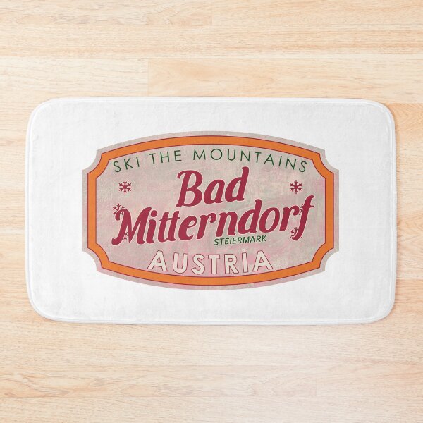 Item preview, Bad Mitterndorf, Austria, Steiermark, Ski, textured skiing badge designed and sold by Wanderful-roads.
