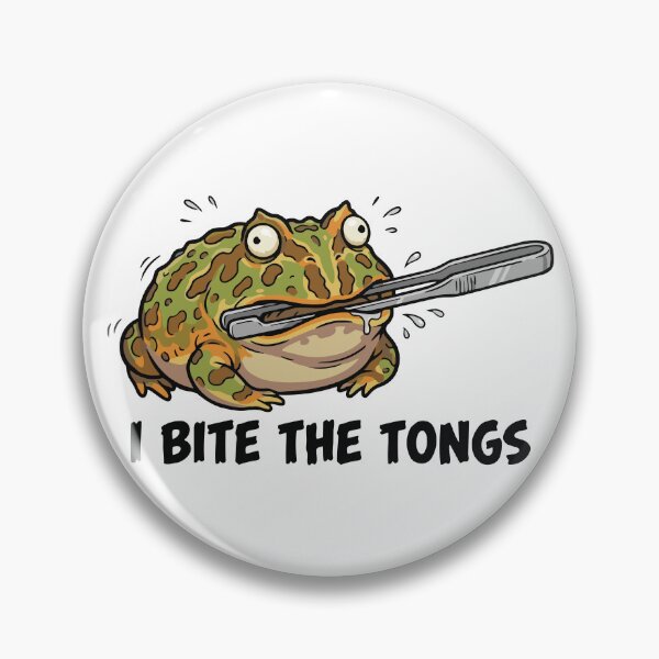 Item preview, I Bite The Tongs Aggressive Pacman Frog designed and sold by Petzzz.