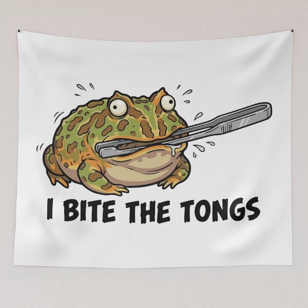Item preview, I Bite The Tongs Aggressive Pacman Frog designed and sold by Petzzz.