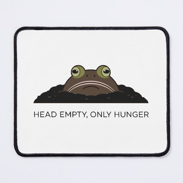 Item preview, Head Empty Only Hunger Pacman Frog Meme designed and sold by Petzzz.