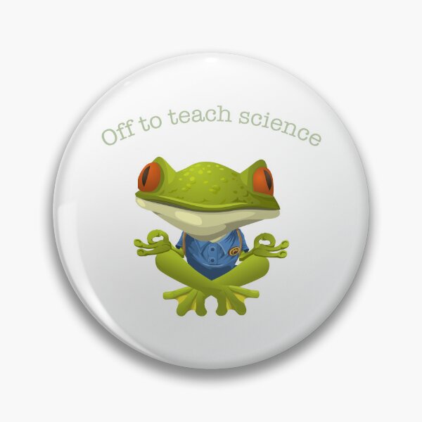 Item preview, Off To Teach Science Meditating Frog Biology Teacher Humor designed and sold by PixelWaveBD.