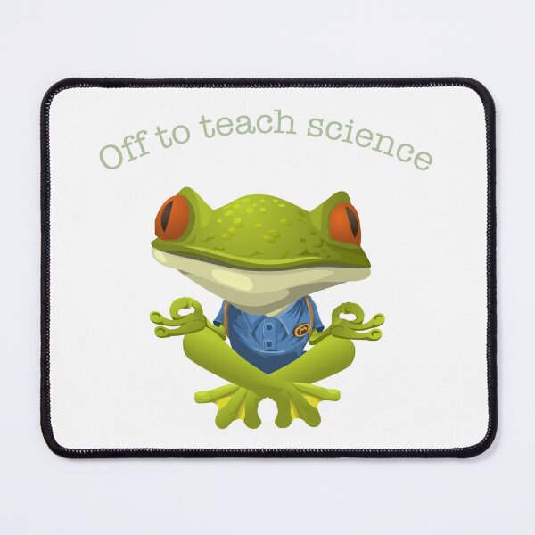 Item preview, Off To Teach Science Meditating Frog Biology Teacher Humor designed and sold by PixelWaveBD.