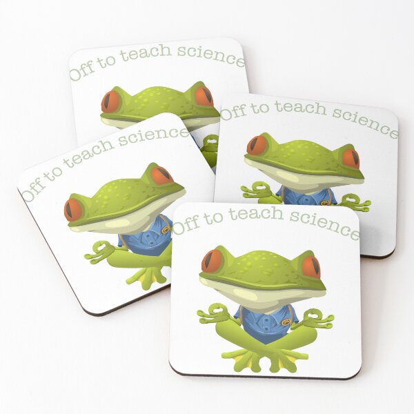 Item preview, Off To Teach Science Meditating Frog Biology Teacher Humor designed and sold by PixelWaveBD.