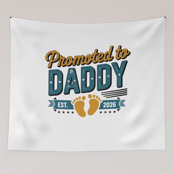 Item preview, Promoted To Daddy Est. 2026 New Dad Expecting Father Announcement designed and sold by CORJIDOG-ART.