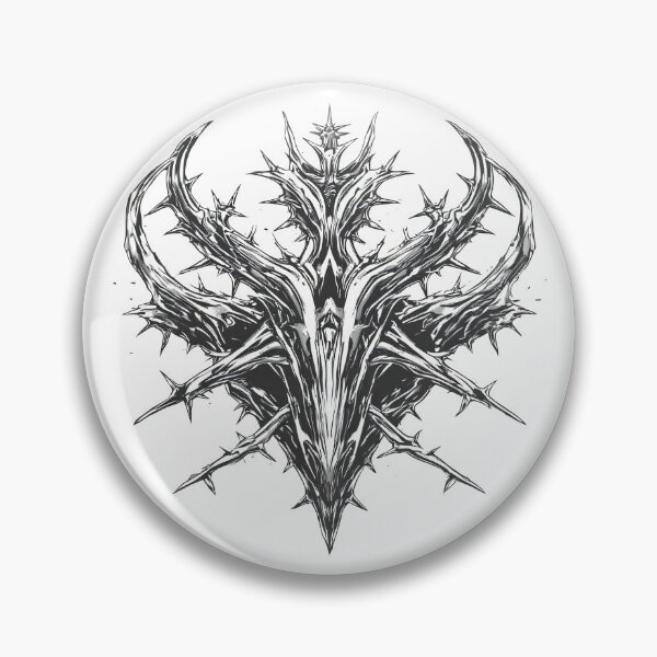 Item preview, Y2K Cyber Tribal Spiked Emblem / Dark Futuristic Gothic Art designed and sold by MorbidDreams.
