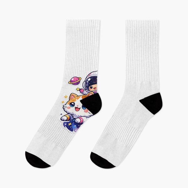 Item preview, Cute Astronaut Riding Flying Cat – Kawaii Space Cat Sticker | Galaxy Cartoon Digital Art designed and sold by ArtWaveStudio8.
