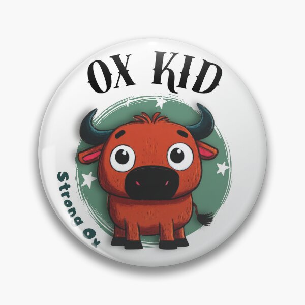 Item preview, OX Kid Chinese Zodiac – Strong OX Kid Illustration designed and sold by OriginalMindArt.