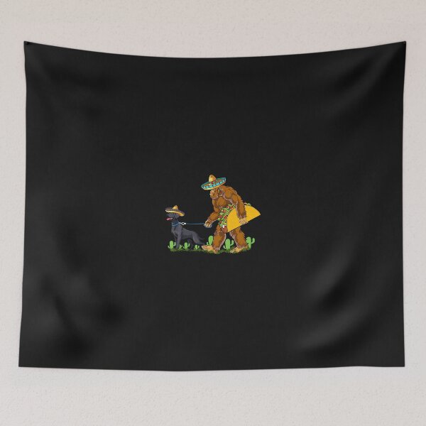 Item preview, Black Labrador With Bigfoot Carrying Taco Cinco De Mayo Dog designed and sold by Le7yaStore.