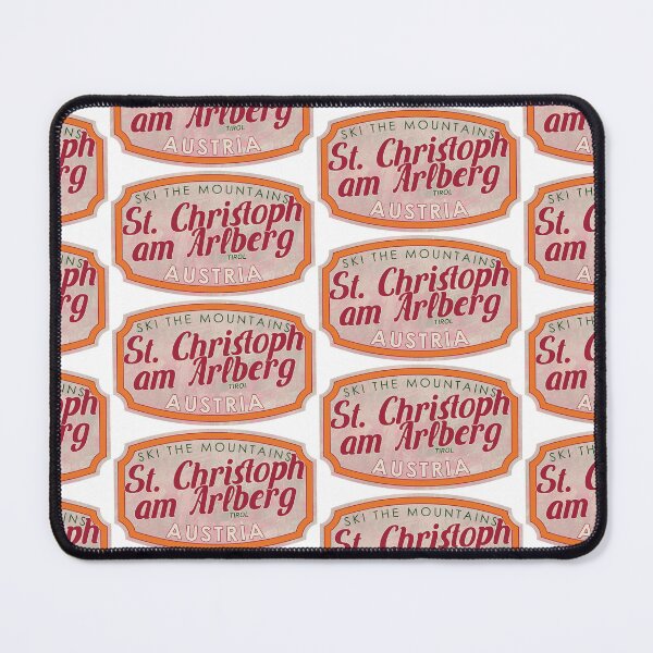 Item preview, St. Christoph am Arlberg, Austria, Tirol, Ski, textured skiing badge designed and sold by Wanderful-roads.