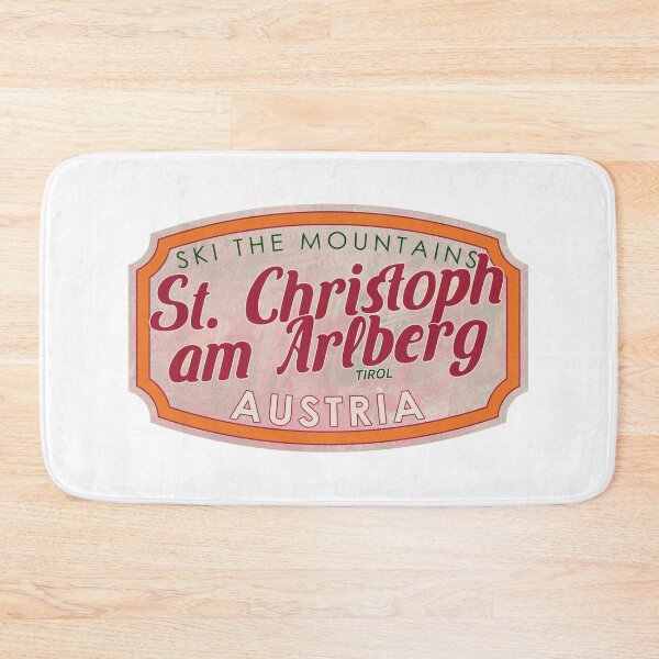 Item preview, St. Christoph am Arlberg, Austria, Tirol, Ski, textured skiing badge designed and sold by Wanderful-roads.