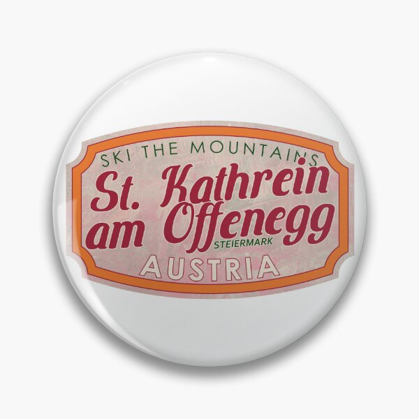 Item preview, St. Kathrein am Offenegg, Austria, Steiermark, Ski, textured skiing badge designed and sold by Wanderful-roads.
