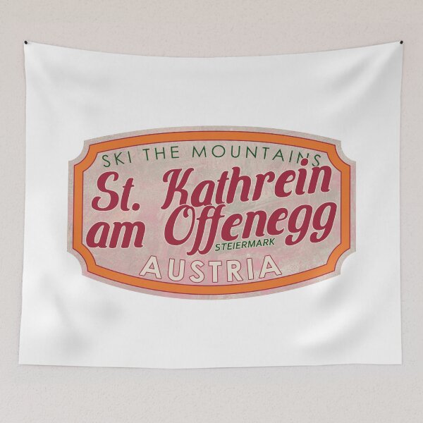 Item preview, St. Kathrein am Offenegg, Austria, Steiermark, Ski, textured skiing badge designed and sold by Wanderful-roads.