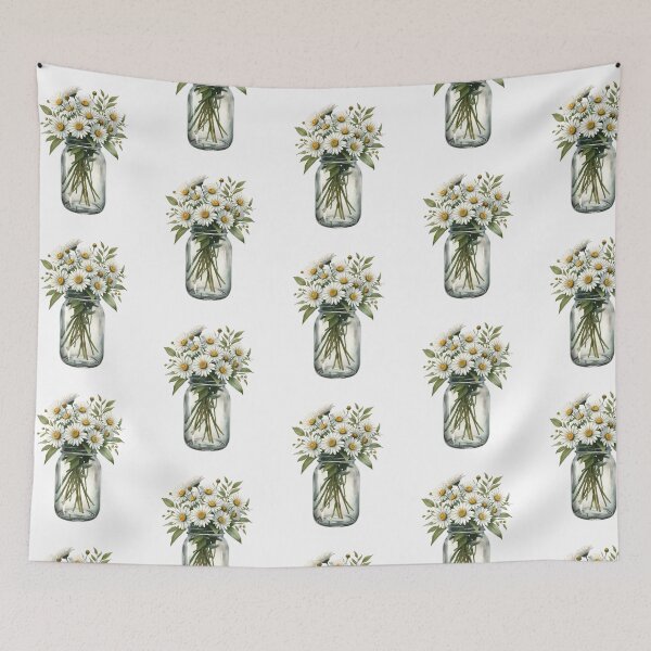 Item preview,  Wildflower Daisy Bouquet Mason Jar Aesthetic designed and sold by SOUFIANE1991.
