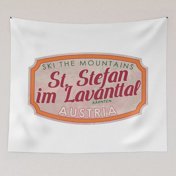 Item preview, St. Stefan im Lavanttal, Austria, Kärnten, Ski, textured skiing badge designed and sold by Wanderful-roads.