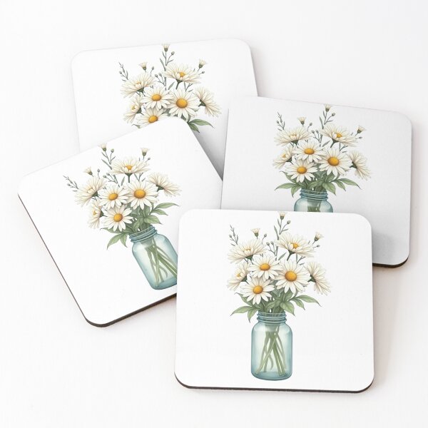 Item preview,  Wildflower Daisy Bouquet Mason Jar Aesthetic designed and sold by SOUFIANE1991.