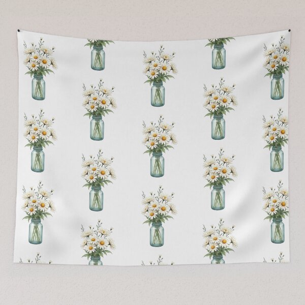Item preview,  Wildflower Daisy Bouquet Mason Jar Aesthetic designed and sold by SOUFIANE1991.
