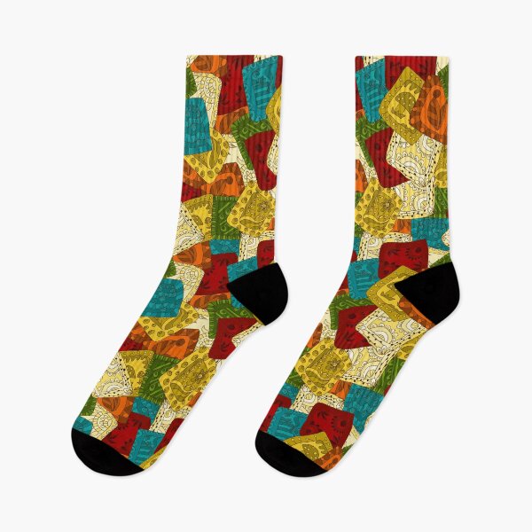 Item preview, Colorful Patchwork Pattern – Folk Textile Quilt Design designed and sold by AlisaArtDecor.