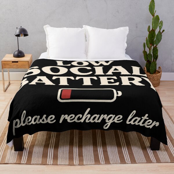 Item preview, Low Social Battery – Please Recharge Later designed and sold by AlvelinaCP.