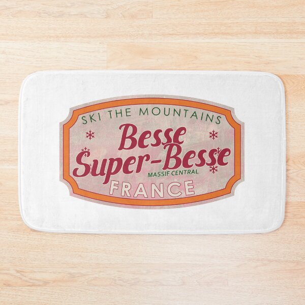 Item preview, Besse Super-Besse, France, Massif Central, Ski, textured skiing badge designed and sold by Wanderful-roads.