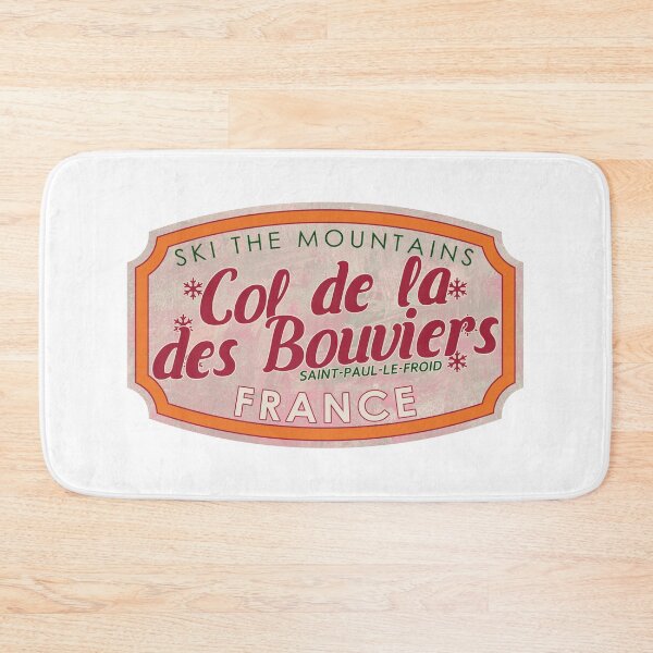 Item preview, Col de la Baraque des Bouviers, France, Saint-Paul-le-Froid, Ski, textured skiing badge designed and sold by Wanderful-roads.