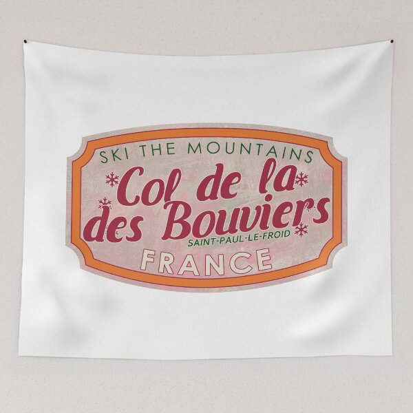Item preview, Col de la Baraque des Bouviers, France, Saint-Paul-le-Froid, Ski, textured skiing badge designed and sold by Wanderful-roads.