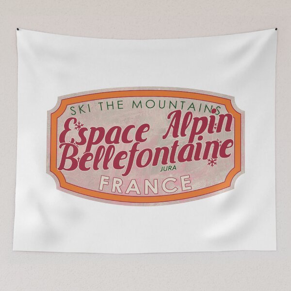 Item preview, Espace Alpin Bellefontaine, France, Jura, Ski, textured skiing badge designed and sold by Wanderful-roads.