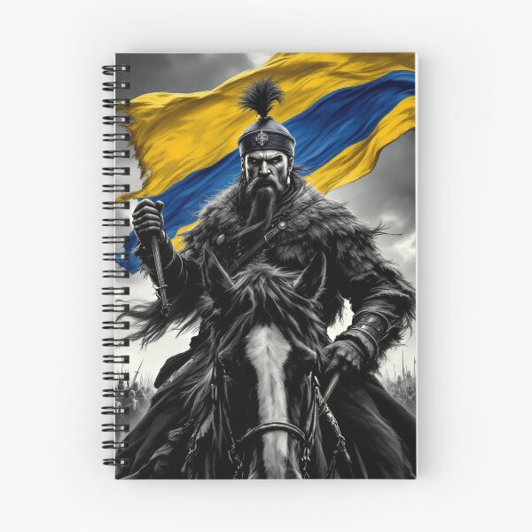 Item preview, Fierce Cossack Commander with Ukrainian Flag Charge designed and sold by KozakWarrior.