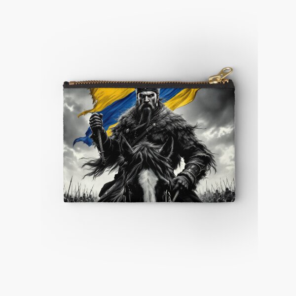 Item preview, Fierce Cossack Commander with Ukrainian Flag Charge designed and sold by KozakWarrior.