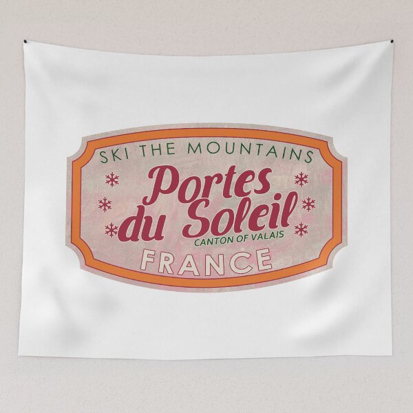 Item preview, Portes du Soleil, France, Canton of Valais, Ski, textured skiing badge designed and sold by Wanderful-roads.