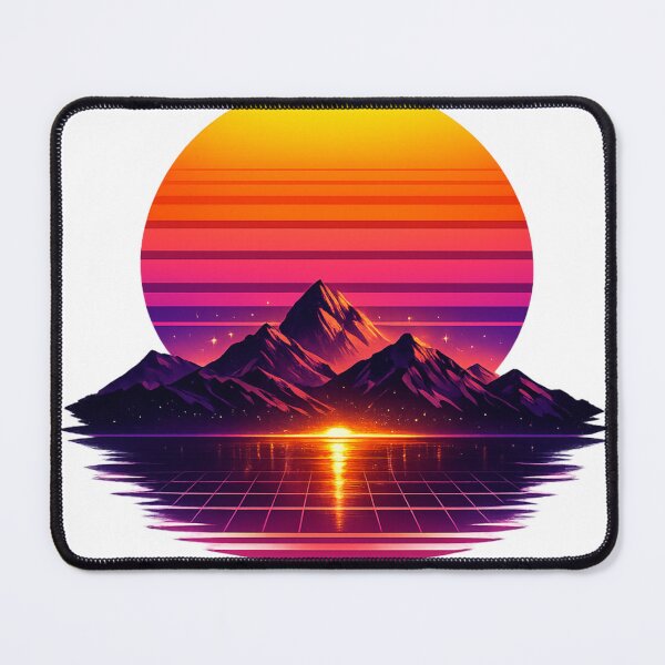Item preview, Retro Synthwave Sunset Mountain – 80s Vaporwave Retro Vintage Aesthetic designed and sold by ArtWaveStudio8.