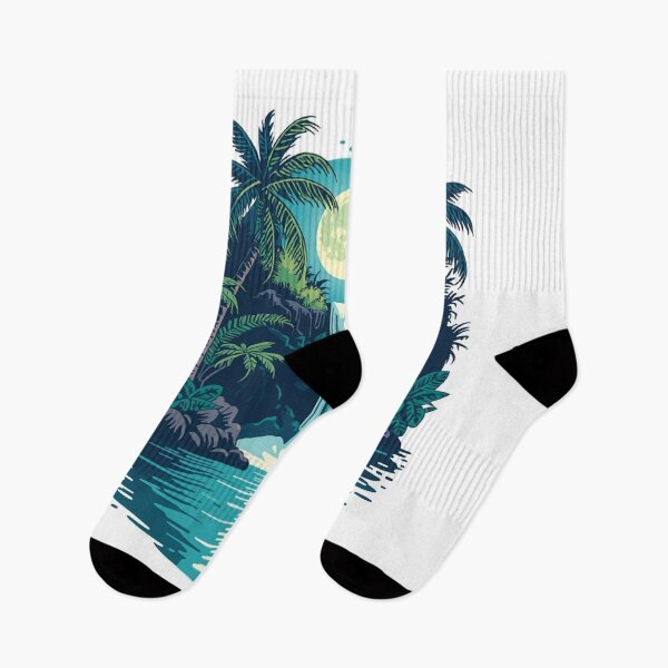Item preview, Moonlit Waterfall in Tropical Jungle – Glowing Nature T-Shirt Design designed and sold by Mitaudesign.