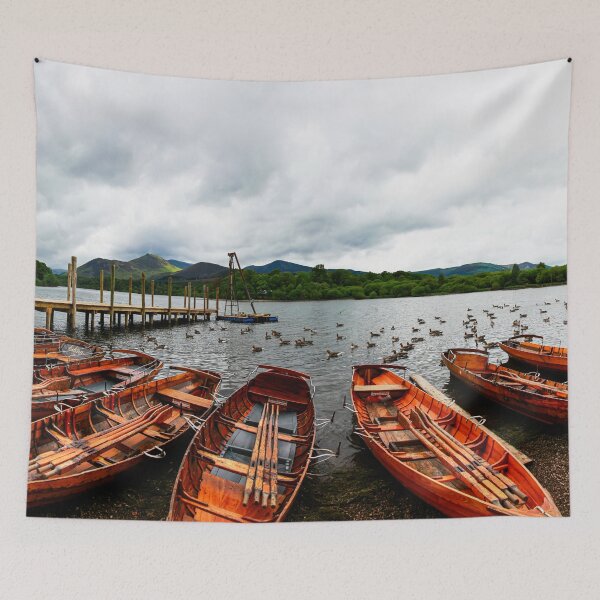 Item preview, Rowboats and Lakeside View at Derwent Water, Keswick, Cumbria, England designed and sold by Paul Thompson Photography.