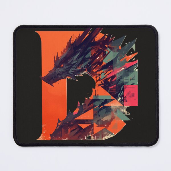 Item preview, D for Dragon– Geometric Fantasy Dragon Typography designed and sold by V--I--R.