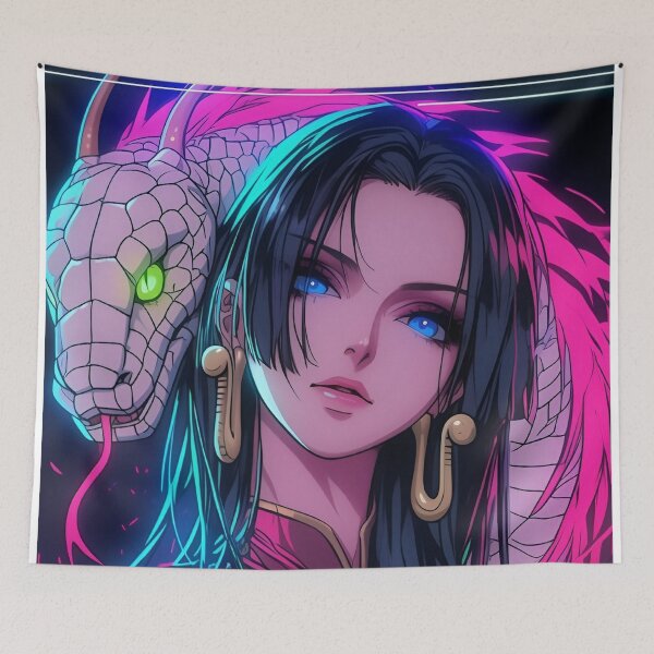 Item preview, Neon Serpent Queen – Cyberpunk Anime Dragon Lady Aesthetic designed and sold by Dyan4.