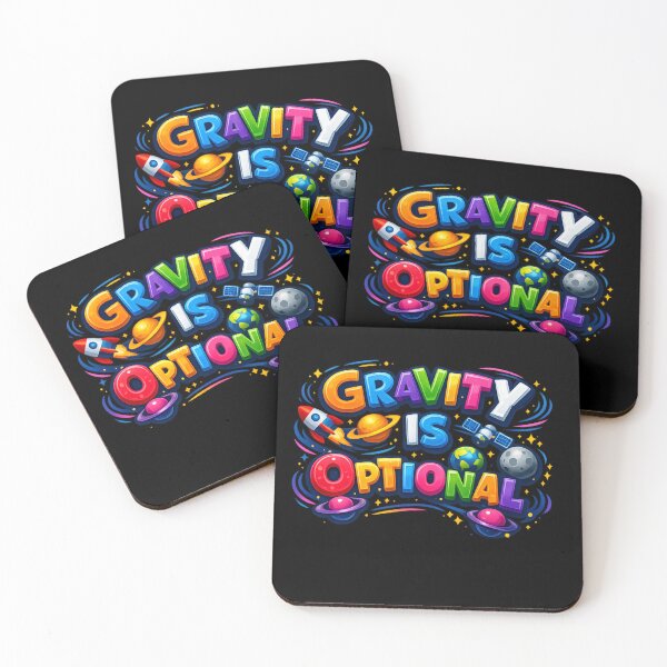 Item preview, Gravity Is Optional - Floating Space Typography Design designed and sold by MKreative Studio.