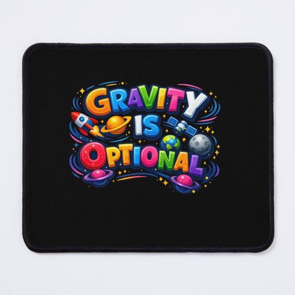 Item preview, Gravity Is Optional - Floating Space Typography Design designed and sold by MKreative Studio.