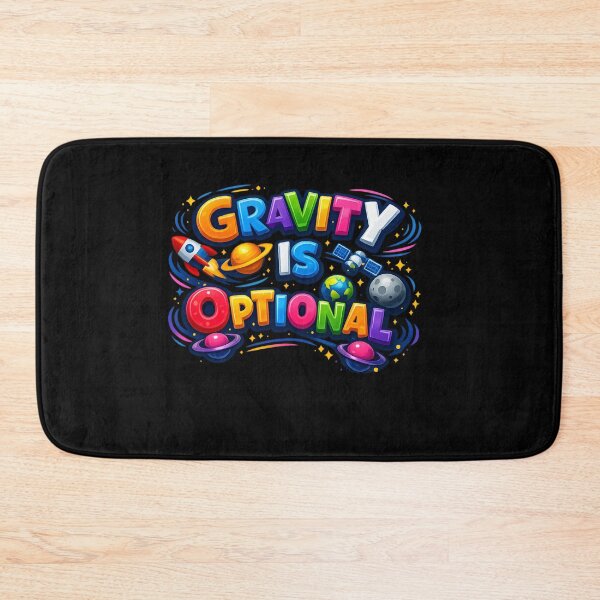 Item preview, Gravity Is Optional - Floating Space Typography Design designed and sold by MKreative Studio.