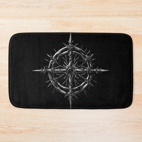 Item preview, Cyber Tribal Thorn Compass / Y2K Gothic Futuristic Emblem designed and sold by MorbidDreams.