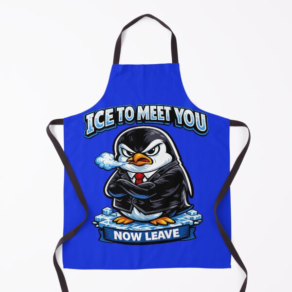 Item preview, Angry Penguin in Suit – Ice to Meet You Now Leave Funny Penguin Shirt designed and sold by Cosmic Meme Factory.